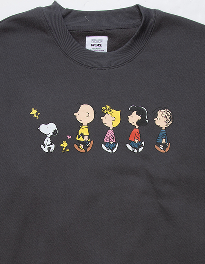 RSQ x Peanuts Love Collection Mens Squad Crewneck Sweatshirt image number 1