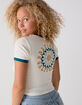 SALTY CREW Flower Power Womens Fitted Ringer Baby Tee image number 1
