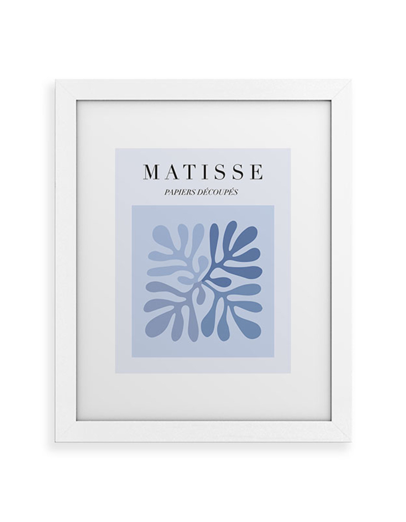 DENY DESIGNS November Art Studio Blue Matisse Exhibition Poster 11" x 14" Framed Art Print image number 0