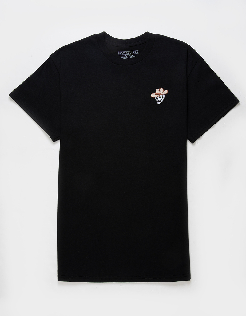RIOT SOCIETY Skull Cowboy Embroidered Mens Tee image number 0