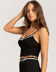 RSQ Womens Mesh Bow Cami image number 3