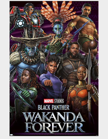 MARVEL Black Panther Wakanda Forever Group Poster