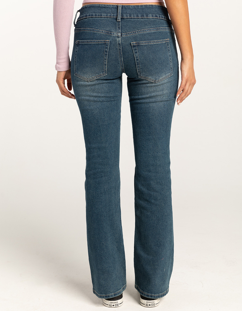 RSQ Womens Low Rise Double Button Bootcut Jeans image number 3