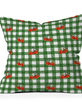 DENY DESIGNS Adrianne Tomato Gingham 16"x16" Pillow image number 1