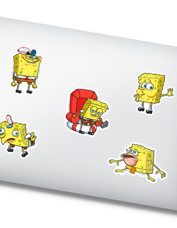 BLANK TAG CO. The Caveman SpongeBob Meme Sticker