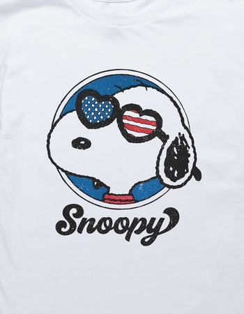 PEANUTS Snoopy USA Flag Glasses Unisex Kids Tee