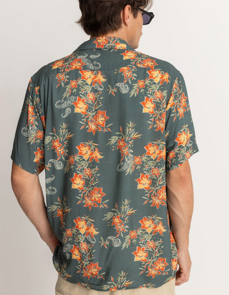 RHYTHM Tropical Paisley Mens Button Up Shirt image number 2