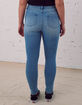 RSQ Curvy Womens Light Wash High Rise Skinny Jeans image number 10