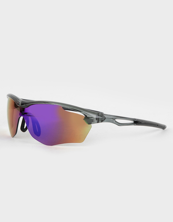 RSQ Sporty Shield Rainbow Lens Sunglasses