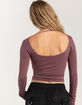 RSQ Womens Seamless Open Back Long Sleeve Tee image number 3