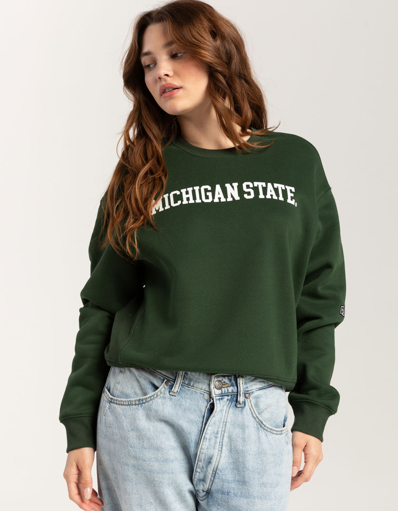 HYPE AND VICE Michigan State University Womens Crewneck Sweatshirt image number 0
