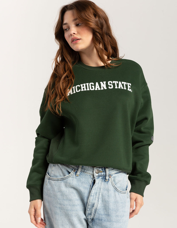 HYPE AND VICE Michigan State University Womens Crewneck Sweatshirt Primary Image