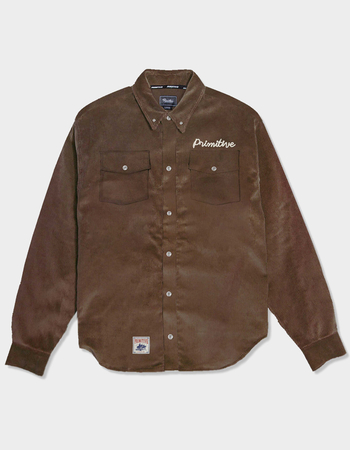 PRIMITIVE De Soto Mens Corduroy Button Up Shirt