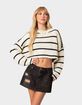 EDIKTED Sister Striped Cropped Sweater image number 1