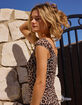 FULL TILT Leopard Print Womens Babydoll Dress image number 5