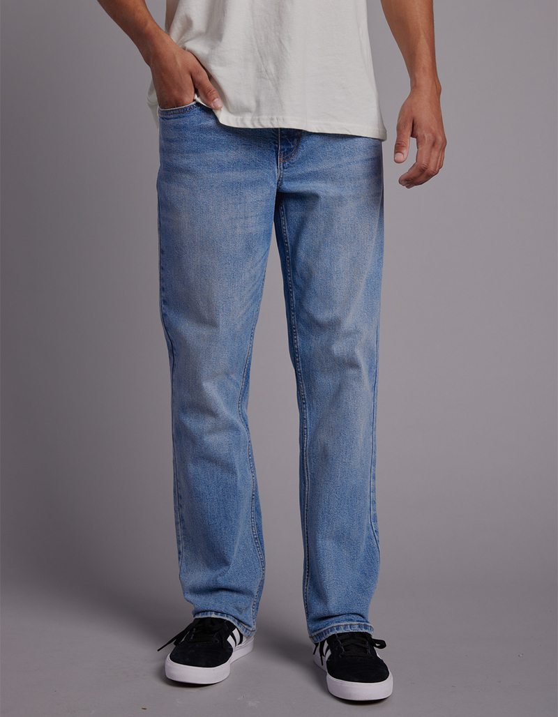 RSQ Mens Straight Medium Wash Denim Jeans image number 1