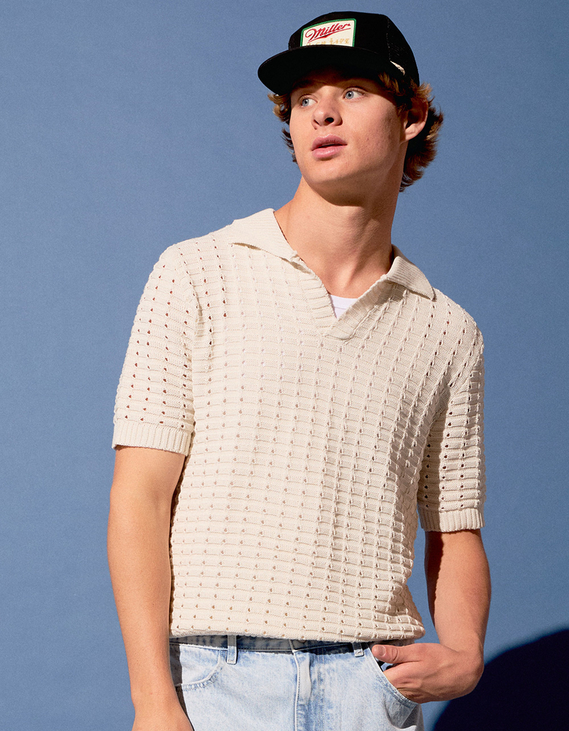 RSQ Mens Sweater Polo Shirt image number 0