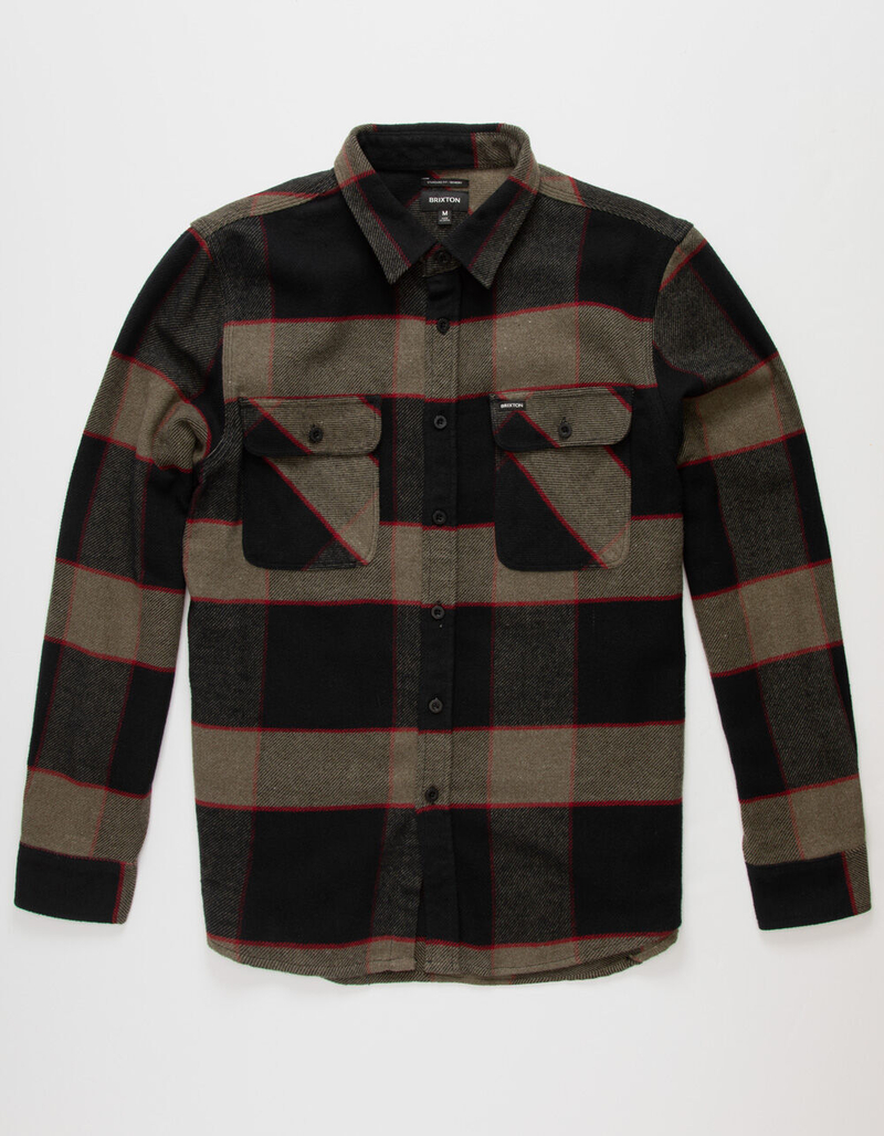 BRIXTON Bowery Mens Flannel Shirt image number 1
