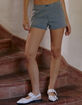 WEST OF MELROSE Denim Micro Womens Shorts image number 2