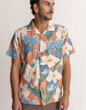 RHYTHM Lost Orchid Mens Button Up Shirt