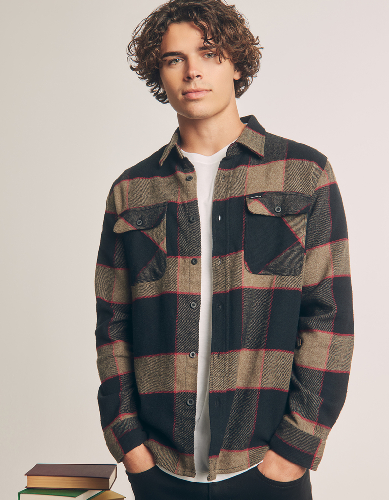 BRIXTON Bowery Mens Flannel Shirt image number 8