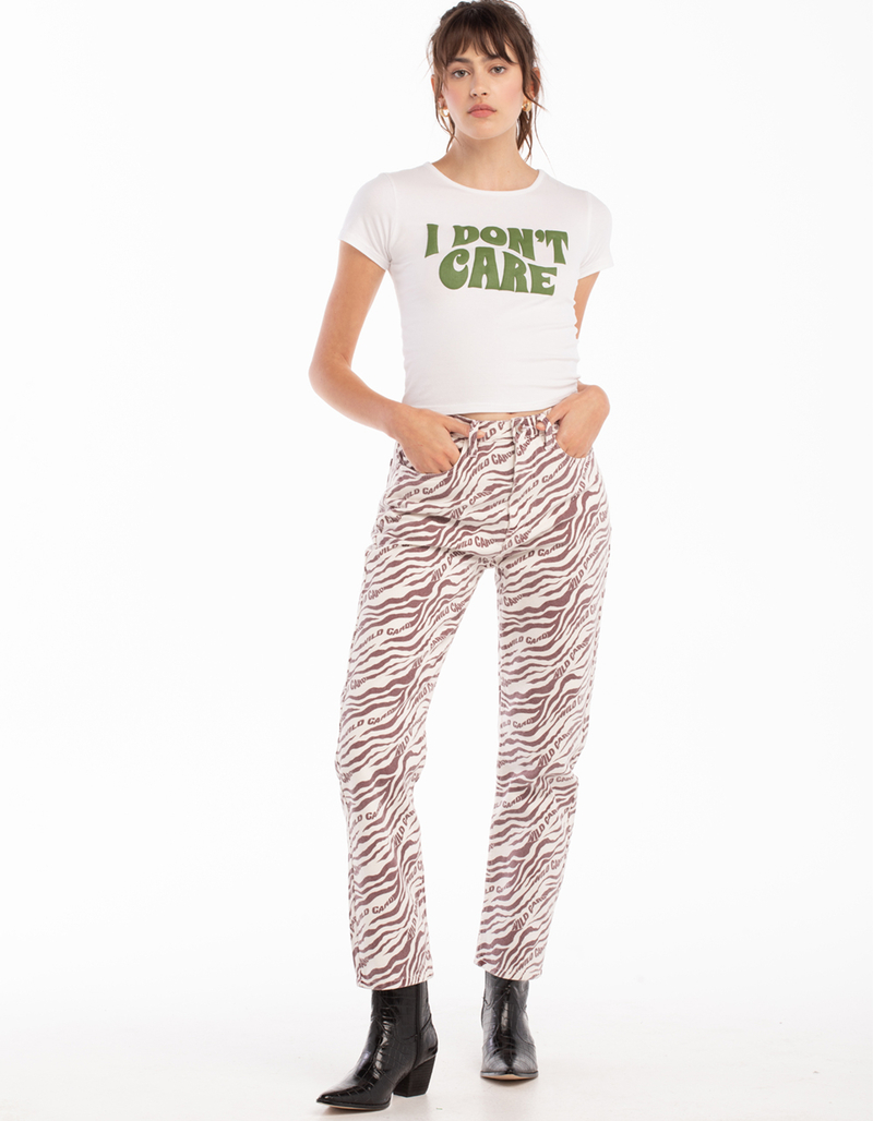DAISY STREET Womens Zebra Dad Jeans image number 0