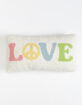 Love Peace Hook Throw Pillow image number 1