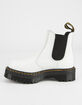 DR. MARTENS 2976 Quad Platform Womens White Chelsea Boots image number 3