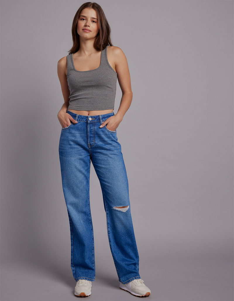 RSQ Womens High Rise Straight Leg Jeans image number 0