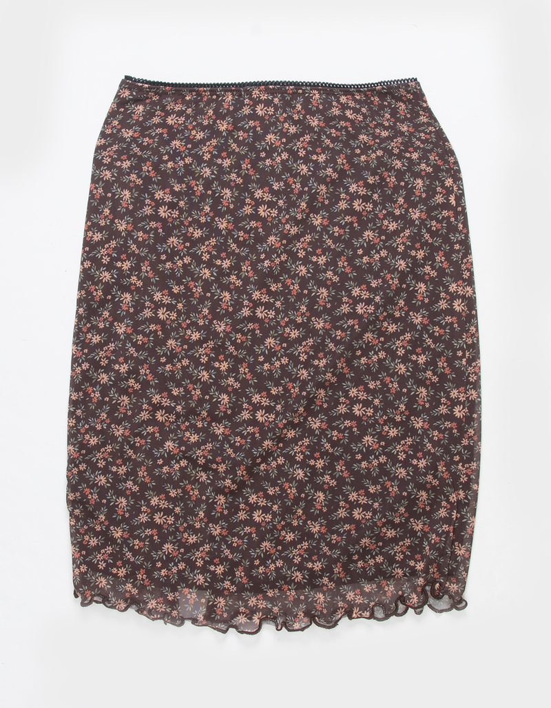 RSQ Girls Mesh Floral Midi Skirt image number 2