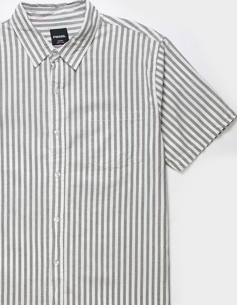 RSQ Mens Stripe Oxford Shirt  image number 1