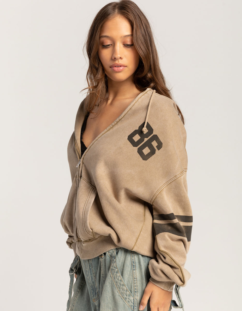 BDG Urban Outfitters Dusty Womens Oversized Zip Up Hoodie image number 2