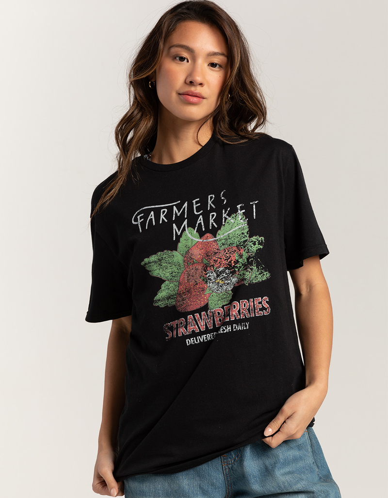 STRAWBERRY Farmers Market Distressed Unisex Tee image number 2