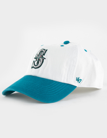 47 BRAND Seattle Mariners Cooperstown Double Header Diamond '47 Clean Up Strapback Hat