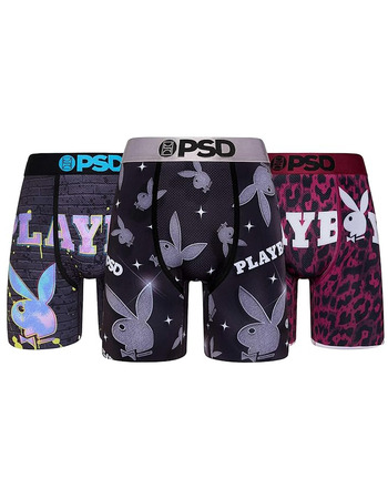PSD x Playboy Mix 3 Pack Mens Boxer Briefs