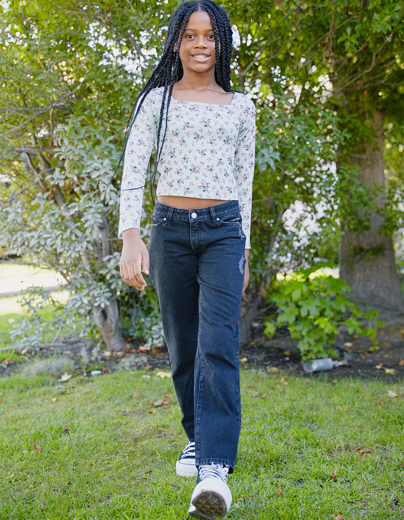 RSQ Girls Low Rise Baggy Jeans image number 6