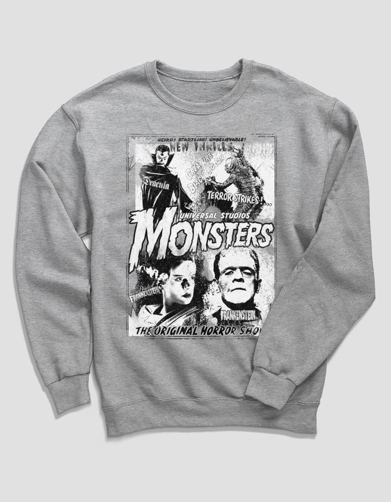 UNIVERSAL MONSTERS Vintage Horror Unisex Crewneck Sweatshirt image number 0