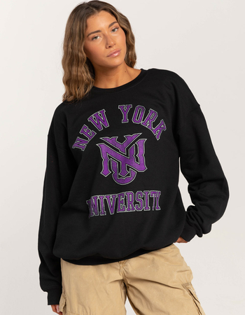 GOODIE TWO SLEEVES New York University Womens Crewneck Sweatshirt