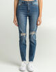 RSQ High Rise Straight Leg Womens Jeans image number 2
