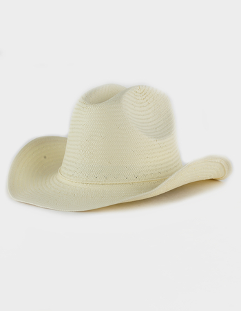 Straw Braid Trim Womens Cowboy Hat