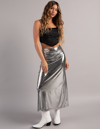 WEST OF MELROSE Metallic Womens Maxi Skirt