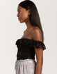 WEST OF MELROSE Lace Ruffle Womens Top image number 3